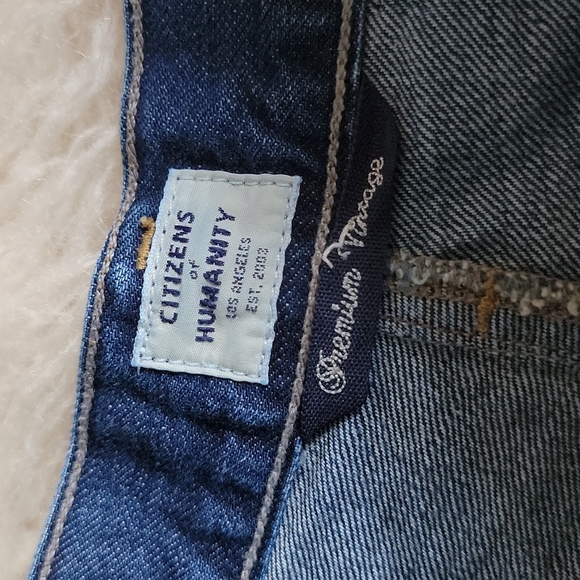 Anthropologie Citizens of Humanity Cutoff Denim Mini Skirt Size 25 - Picture 3 of 9